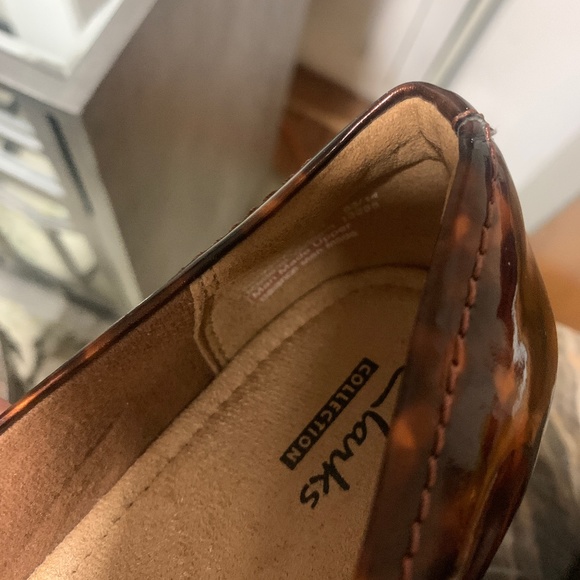 Clarks Collection Propose Spire Womens Tortoiseshell Patent Leather Flats - Picture 5 of 7